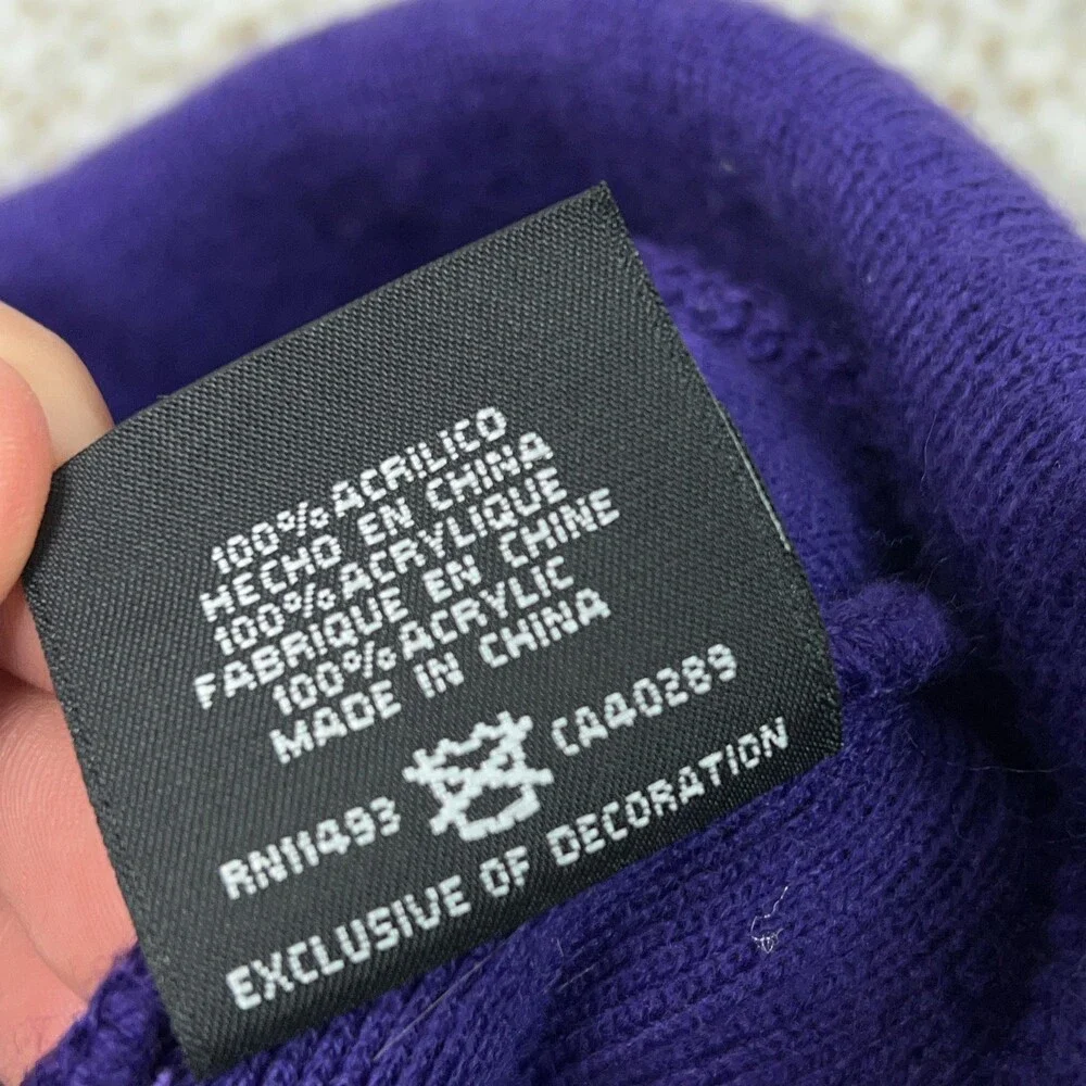 Minnesota Vikings Hat Cap Knit Beanie‎ Pom Mens Purple Gold NFL Football New Era